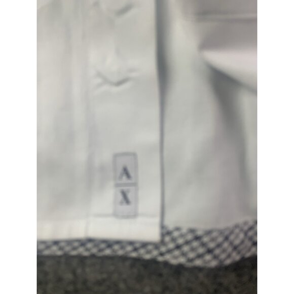 A/X Armani Exchange Slim Mens Cotton Contrast Trim L/S Button Down Shirt Size L - Picture 6 of 12
